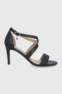 Kožené sandály Wojas černá barva #3278141