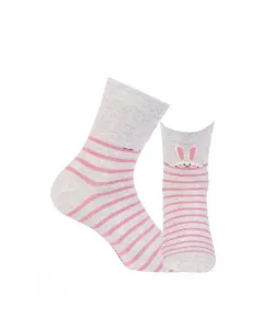 Wola W44.01P 11-15 lat Dívčí ponožky s vzorem, 33-35, pink #2266375