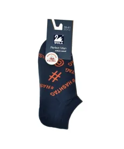 Wola Perfect Man Casual W91.N01 Vzorované pánské ponožky, 39-41, orange