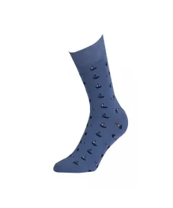 Wola Perfect Man Casual W94.N03 Pánské ponožky vzorované, Světle šedá, blue
