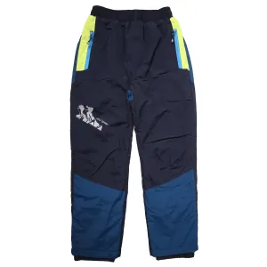 Chlapecké šusťákové kalhoty, zateplené - Wolf B2273, tmavě modrá/ petrol Barva: Modrá tmavě, Velikost: 122