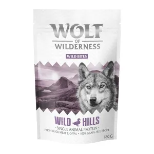 Wolf of Wilderness Snack - Wild Bites Mix - 4dílný mix: Kuřecí, kachní, jehněčí, hovězí (720 g)