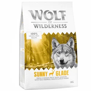 Wolf of Wilderness Adult - set balení na vyzkoušení - 4 druhy: losos, zvěřina, kachna, jehněčí (4 x 1 kg)