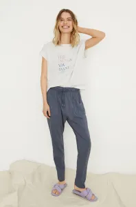 Pyžamové tričko women'secret šedá barva, bavlněná