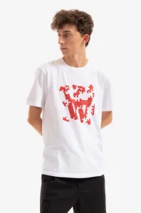 Bavlněné tričko Wood Wood Ace Puzzle T-shirt bílá barva, s potiskem, 10295703.2222-WHITE