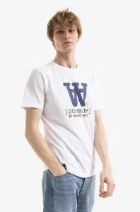 Bavlněné tričko Wood Wood Ace Typo T-shirt bílá barva, s potiskem, 10285700.2222-WHITE #6066447