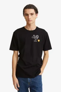 Bavlněné tričko Wood Wood Ace x Garfield černá barva, s potiskem, 30045705.2222-BLACK