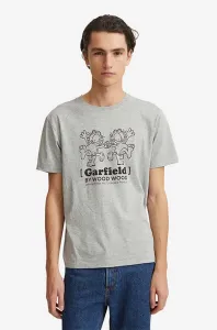 Bavlněné tričko Wood Wood Ace x Garfield šedá barva, s potiskem, 30045701.2222-GREYMEL