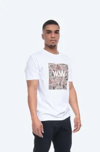 Bavlněné tričko Wood Wood WW Square bílá barva, s potiskem, 11935720.2334-BRIGHTW