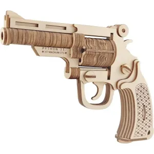 Woodcraft Dřevěné 3D puzzle Revolver M19