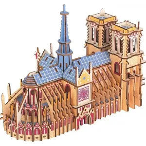 Woodcraft construction kit Dřevěné 3D puzzle Katedrála Notre-Dame