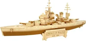 Woodcraft construction kit Dřevěné 3D puzzle bitevní loď Prince of Wales