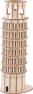 Woodcraft construction kit Dřevěné 3D puzzle Šikmá věž v Pise