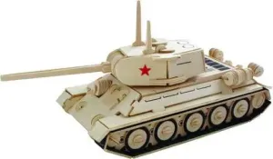 Woodcraft construction kit Dřevěné 3D puzzle Tank T-34 P