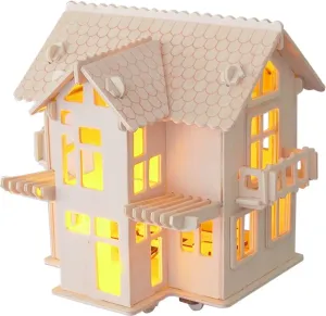 Woodcraft construction kit Dřevěné 3D puzzle VILLA HOUSE