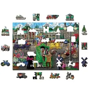 Woden City Dřevěné puzzle Pařížské náměstí v Berlíně 2v1, 200 dílků eko