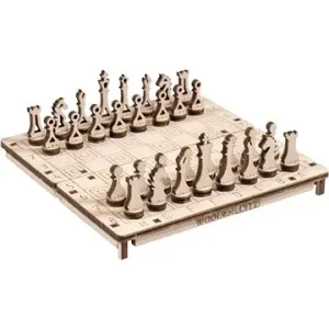 Wooden city 3D puzzle hra Šachy a Dáma 2v1