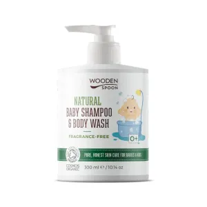 Dětský sprchový gel a šampon na vlasy 2v1 bez parfemace Wooden Spoon 300ml