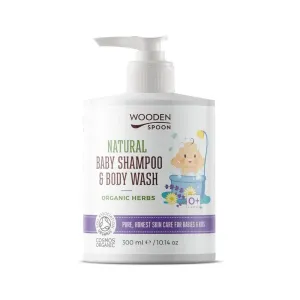 Dětský sprchový gel a šampon na vlasy 2v1 s bylinkami Wooden Spoon 300ml