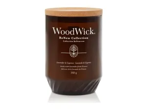 WoodWick Vonná svíčka ReNew sklo velké Lavender & Cypress 368 g