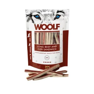 WOOLF soft beef and cod sandwich long 100 g