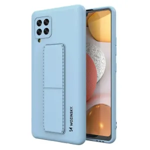 Wozinsky Kickstand Case silikonové pouzdro se stojánkem Samsung Galaxy A42 5G světle modré