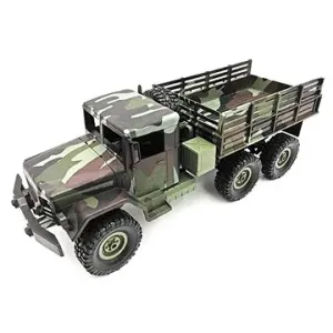 WPL RC vojenský truck M35 1:16, 6 × 6, maskáčový, RTR sada