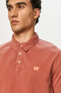 Polo tričko Wrangler červená barva, hladké