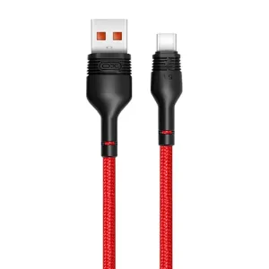 Kabel USB na USB-C XO NB55 5A, 1 m (červený)
