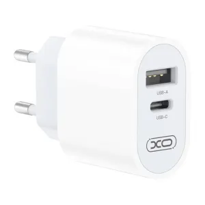 Síťová nabíječka XO L97, USB, USB-C (bílá)