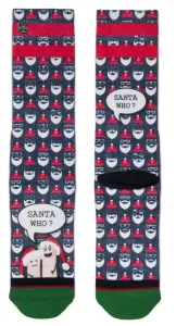 Ponožky XPOOOS Xmas Santa Who Červená / Zelená
