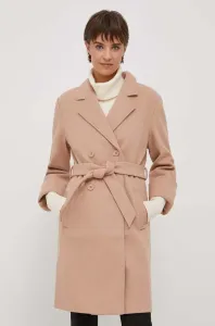 Kabát XT Studio dámský, béžová barva, přechodný, dvouřadový