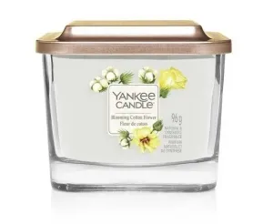 Yankee Candle Aromatická svíčka malá hranatá Blooming Cotton Flower 96 g