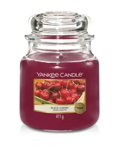 Vonná svíčka Yankee Candle střední Black cherry