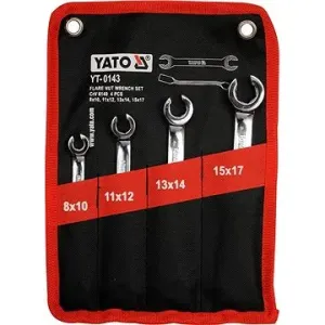 YATO  klíčů prstencových 4ks 8-17 mm polootevřené