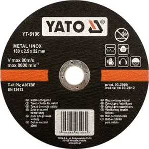 Yato Kotouč na kov 125 x 22 x 2,5 mm INOX