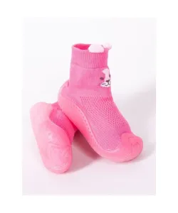 YO! OBO-0174 Girl z gumovou podrážkou 20-24 Dětské ponožky, 23, růžová