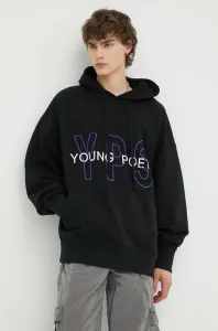 Bavlněná mikina Young Poets Society Keno pánská, černá barva, s kapucí, s potiskem #5345791