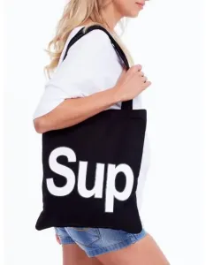 Dámská kabelka s nápisem SUP černá