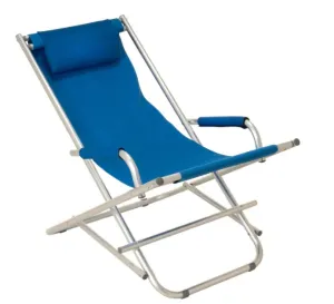 Skládací židle, hliníková, modrá #5490953
