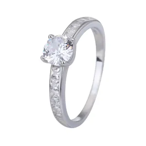 Stříbrný prsten SOLITÉR bílý Velikost prstenu: 52 #2113268