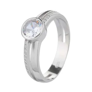 Stříbrný prsten SOLITÉR bílý Velikost prstenu: 56 #2113247