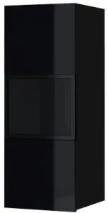 Závěsná skříňka HEMI 07 L/P černá / černé sklo