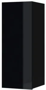Závěsná skříňka HEMI 08 L/P černá / černé sklo