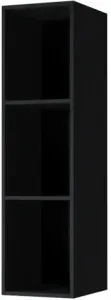 Závěsná skříňka HEMI 87 černá / černé sklo