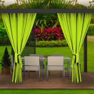 Krásné letní limetkově zelené závěsy do zahradního altánku 155x220 cm #4853940
