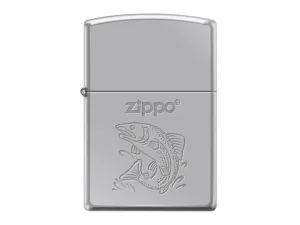 Zippo benzínový zapalovač z motivem Fish, chrom