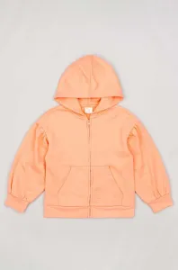 Dětská bavlněná mikina zippy oranžová barva, s kapucí, s potiskem #5008212