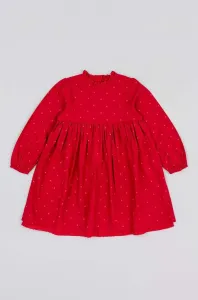 Dětské bavlněné šaty zippy červená barva, mini #6118015