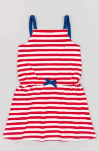 Dětské bavlněné šaty zippy červená barva, mini #6165761